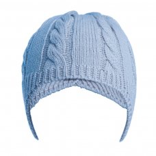 H706-B: Blue Cable Knit Hat (0-12 Months)